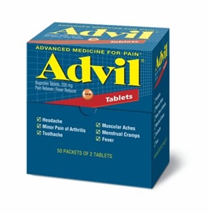 Advil (50 packets of 2 tablets)