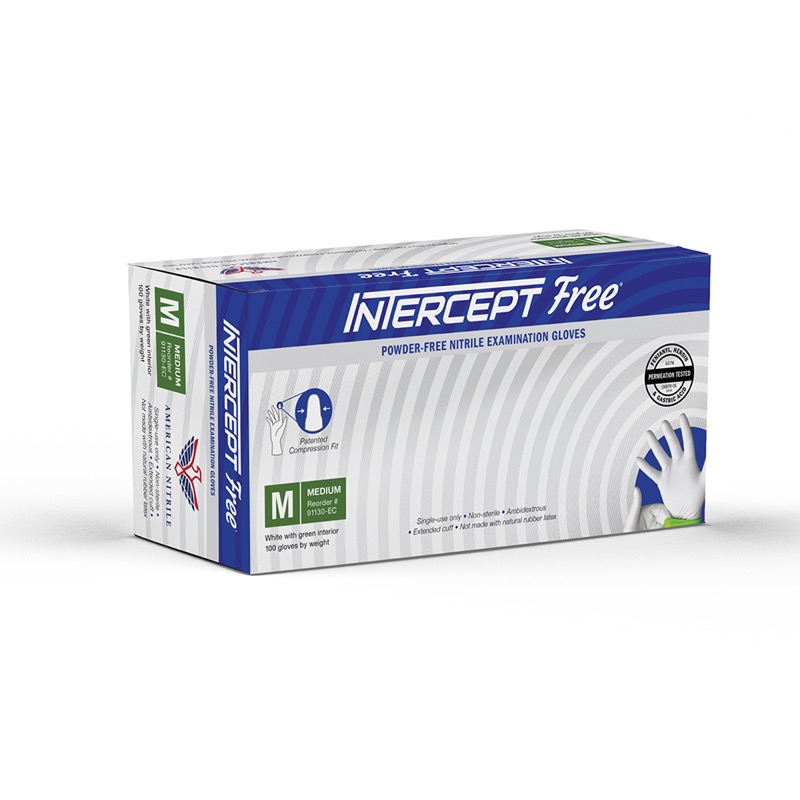 Intercept Free Nitrile Examination Glove XL **Fentanyl, Heroin & Gastric Acid Permeation Tested**