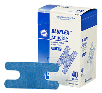 Knuckle, Blue Woven Adhesive Bandage (40/box)