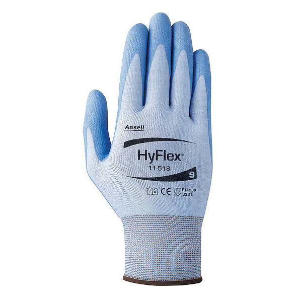 11-518 Ansell HyFlex® 18 Gauge Nylon, Cut Resistant Gloves With Polyurethane Coated Palm - Size 9 (L)