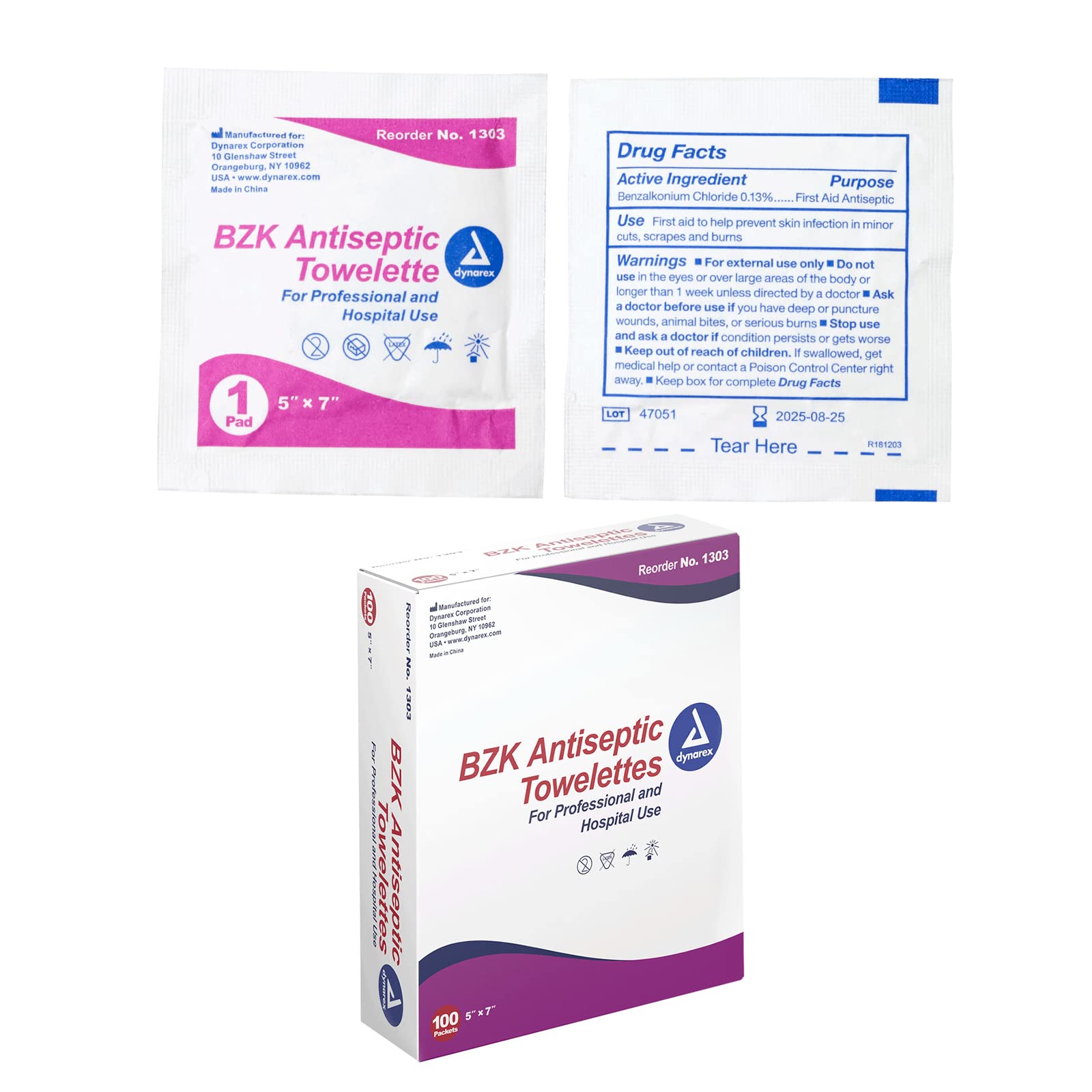 BZK Antiseptic Wound Wipes (100/box)