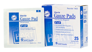 2” x 2” Gauze Pads - Box of 25