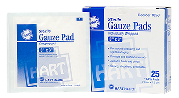 3” x 3” Gauze Pads - Box of 25