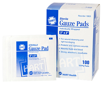 3” x 3” Gauze Pads - Box of 100