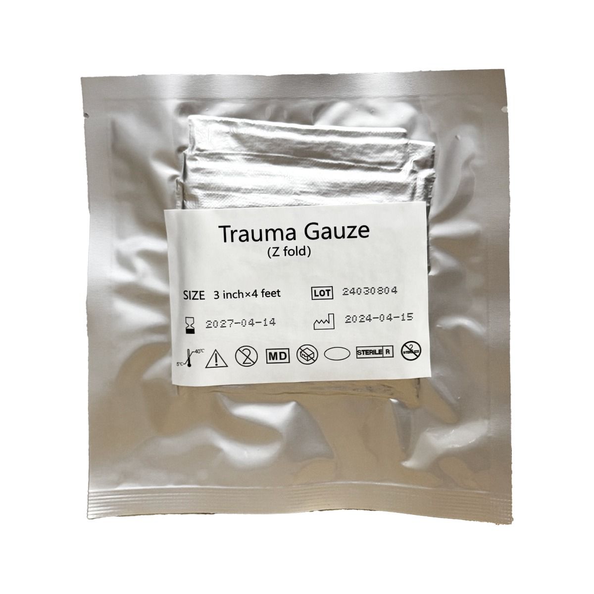 Hemostatic Dressing Z-Fold 3” x 4’