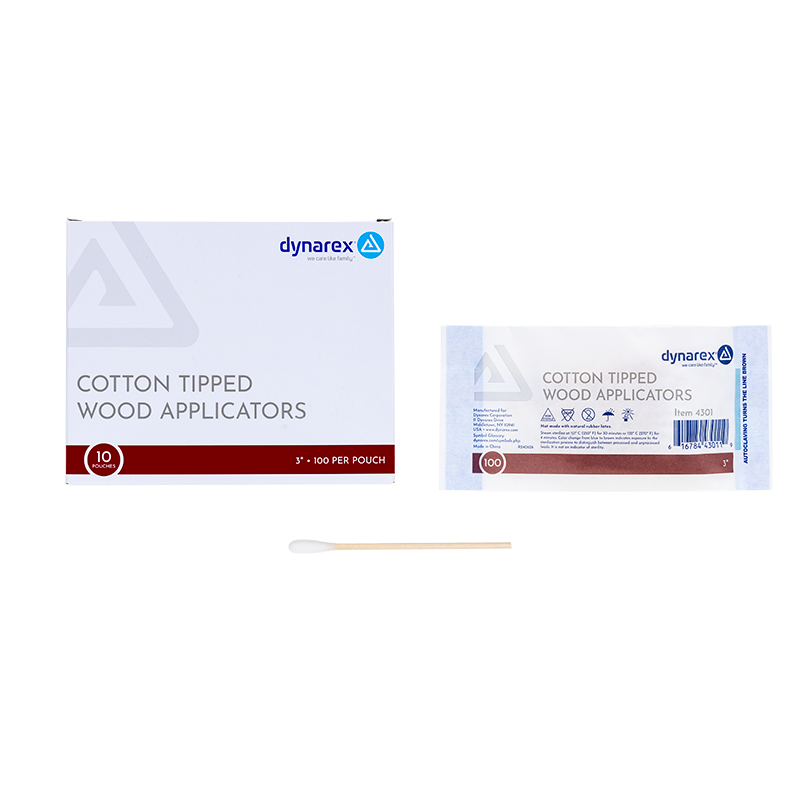 3” Cotton Tipped Wood Applicators - Non-Sterile