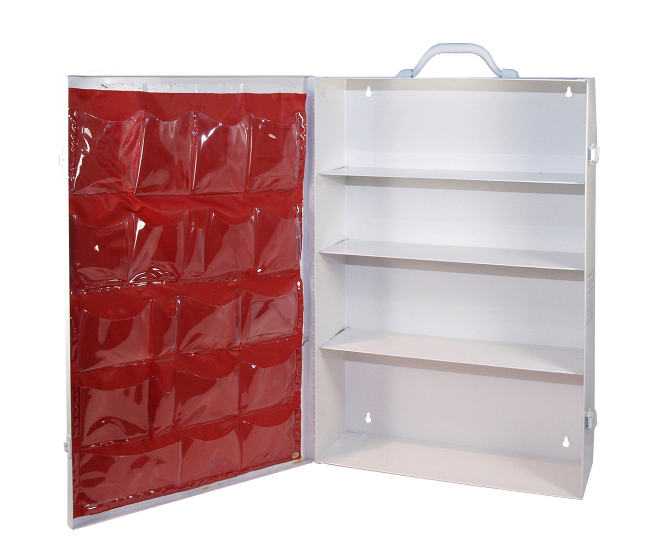 EMPTY 4-Shelf First Aid Cabinet with Pocket Liner (Blank)