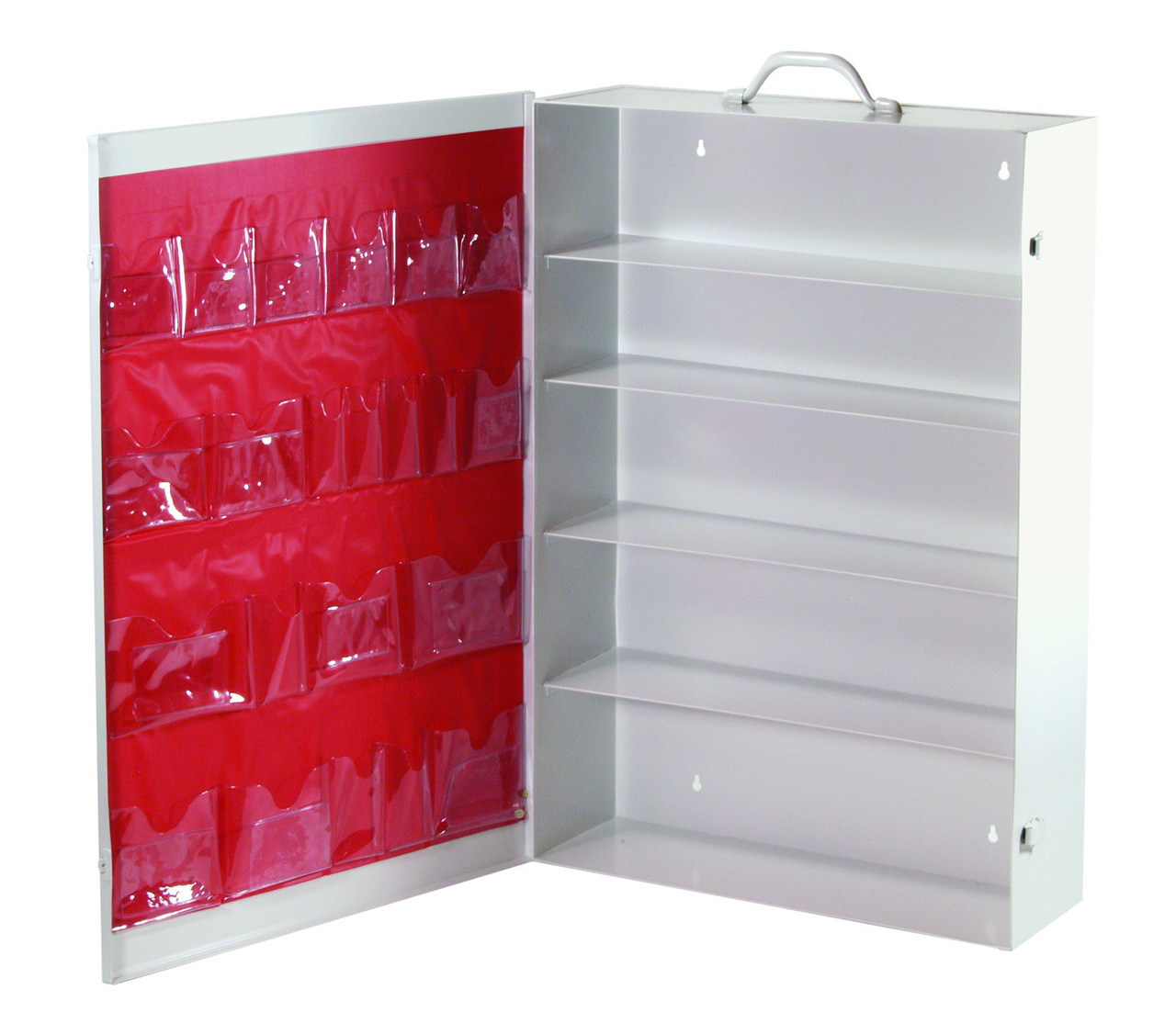 EMPTY 5-Shelf First Aid Cabinet with Pocket Liner (Blank)