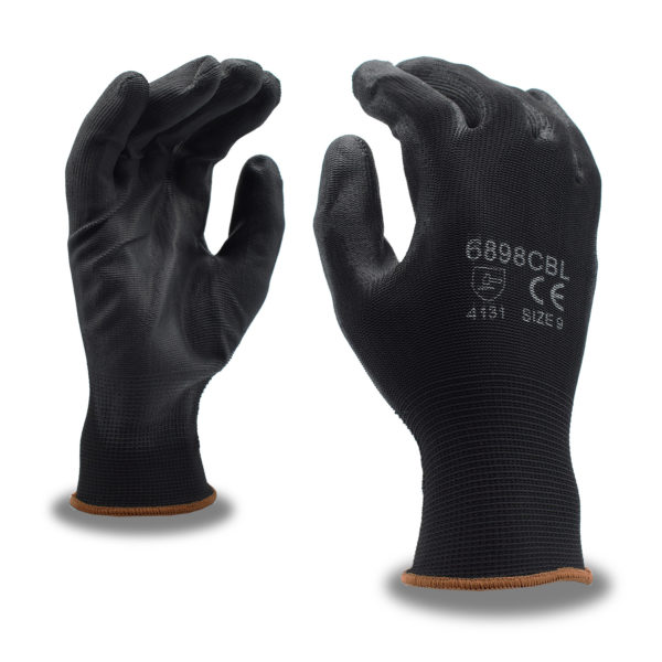 6898CB Gloves, Polyester Shell, Polyurethane (PU) Palm - Size 2XL