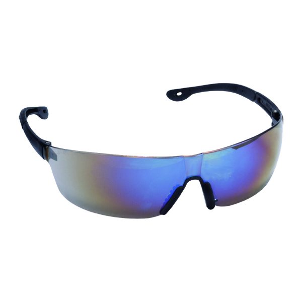 EGF60S Jackal™, Black Frame Blue Mirrored Safety Glass