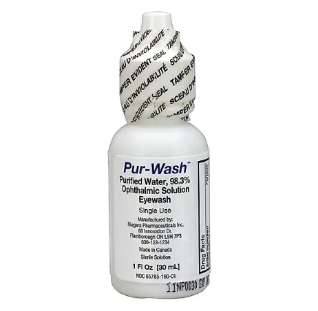 Emergency Eyewash with Screw-top Cap, 1 oz