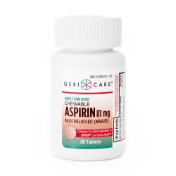 Geri-Care Chewable Aspirin 81mg