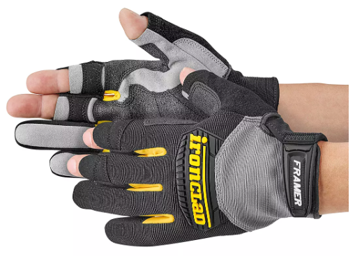 Ironclad® Framer Gloves. Handle small parts or tools with this open finger glove. FUG-03-M (Size 8)