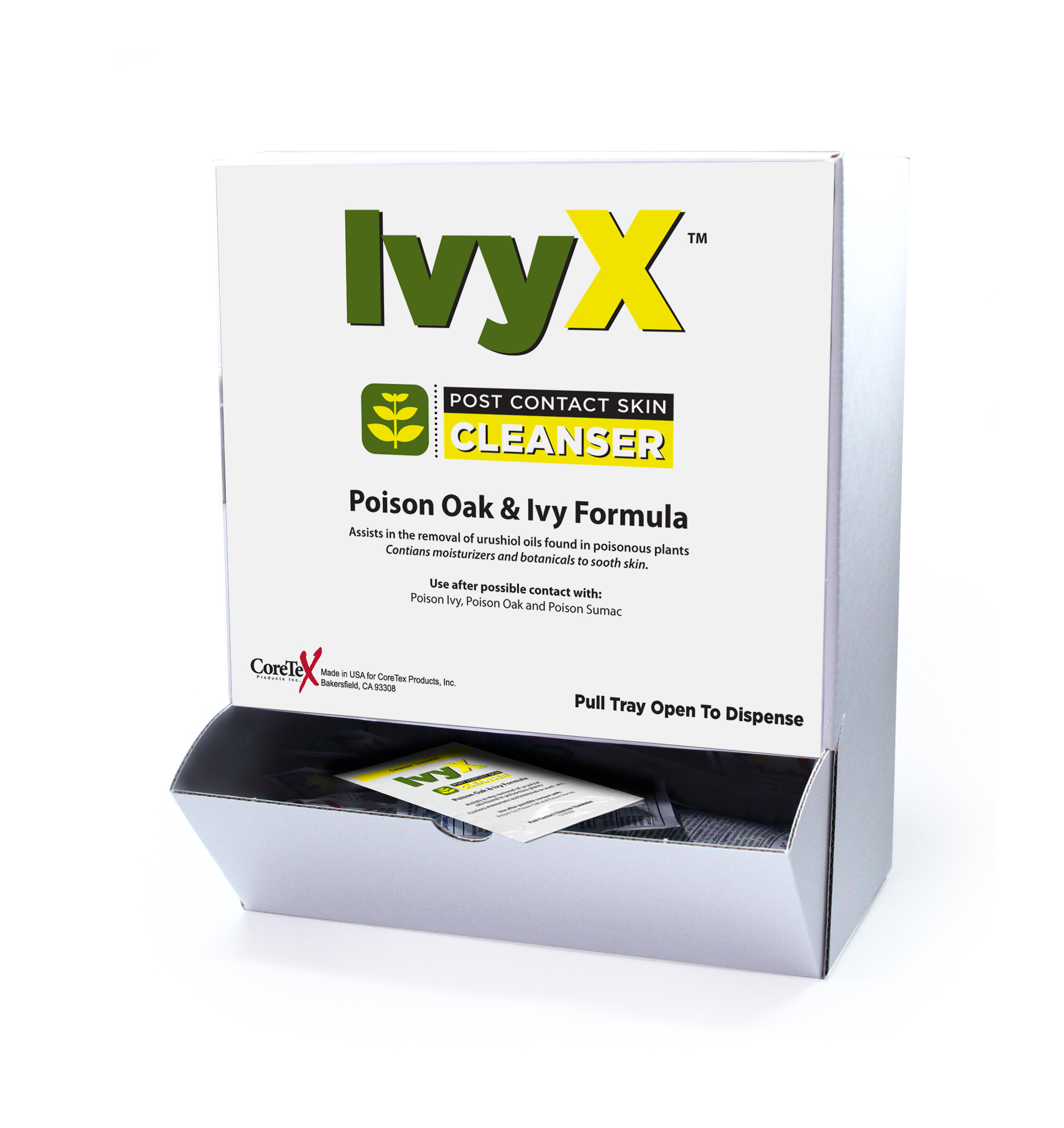 IvyX Post-Contact Skin Cleanser Towelettes – 50/Box | Poison Ivy, Oak & Sumac Protection