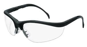 KD110 Klondike KD1 Black Frame Clear Lens Safety Glass