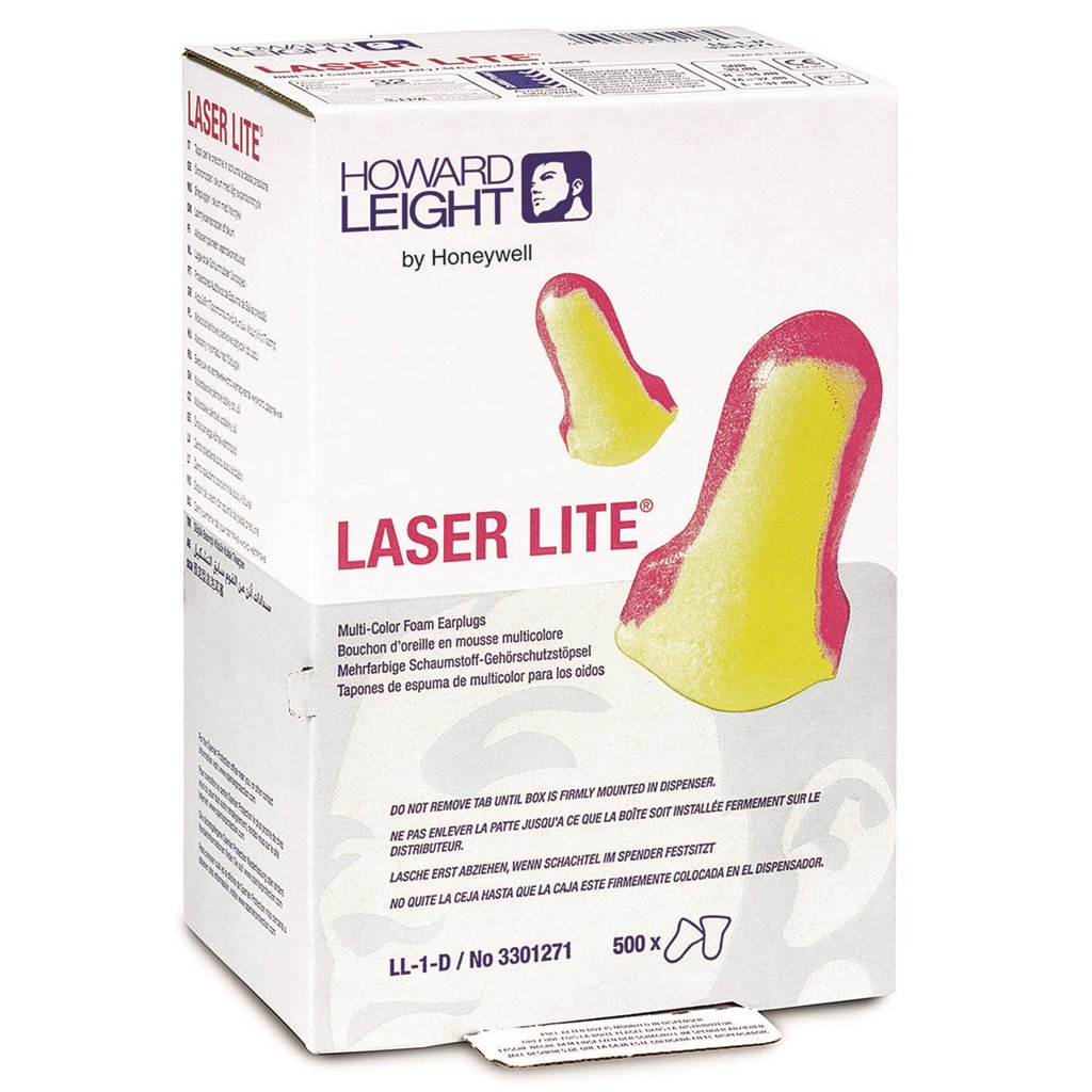Honeywell Howard Leight® Laser Lite Earplug Station Refill NRR32, Uncorded - Box of 500 Pairs