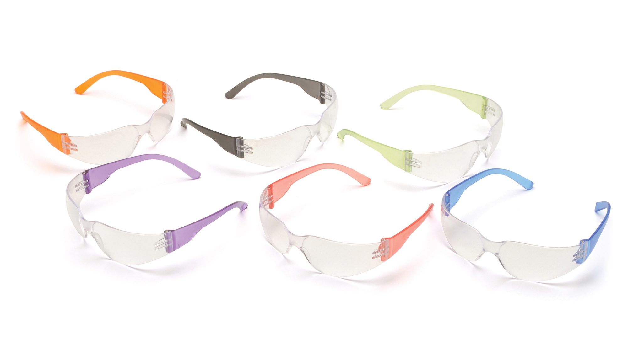 S4110SMP Intruder Multi-Colored Frame Clear Lens Safety Glass