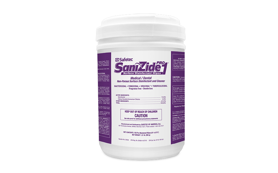 SaniZide Pro1 Disinfectant  Wipes 150ct Tub