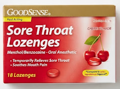 Sore Throat Relief Lozenges, Cherry 18ct