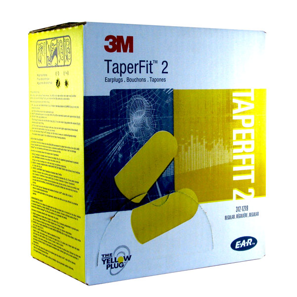 3M™ E-A-R™ TaperFit™ 2 Earplugs NRR32, Uncorded - Box of 200 Pairs