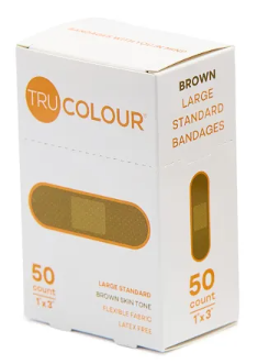 Bandage, 1” x 3” Skin Tone, Fabric, Brown 50/bx