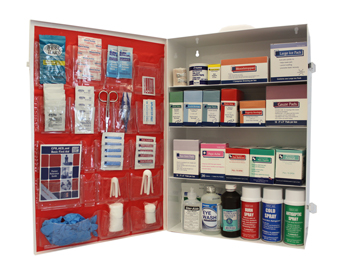 FULL 4-Shelf First Aid Cabinet (No Tablets) - ANSI Class B