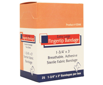 Fingertip, Heavy Woven Extra Large Adhesive Bandage (25/box)