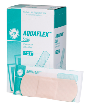 Strip, AquaFlex™, Waterproof 1” x 3” Adhesive Bandage (50/box)