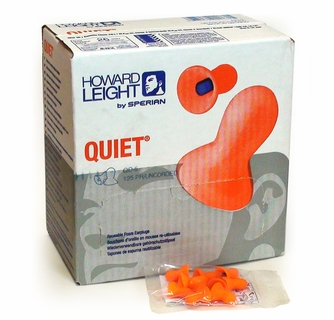 Quiet® Earplugs NRR26, Uncorded - Box of 100 Pairs