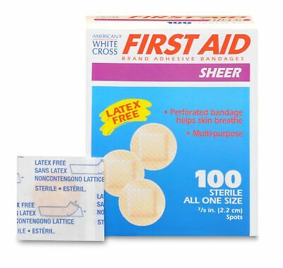 Spot Adhesive Bandages 7/8” Sheer (100/box)