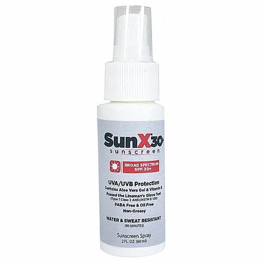 SunX SPF30 Sunscreen Pump Spray – 2 oz | Broad Spectrum, Water-Resistant, Aloe & Vitamin E