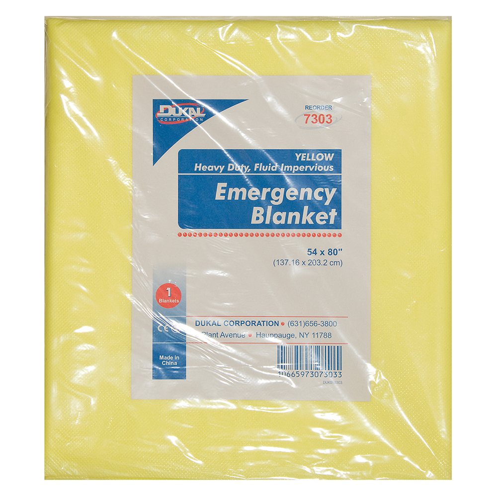 Emergency Yellow Disposable Blanket, 54” x 80”
